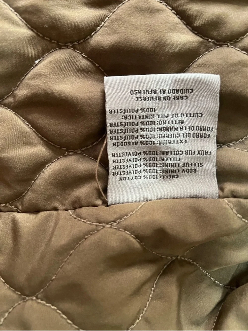 Levi's Men's Khaki Canvas Military Field Jacket Quilted Size M LM8CC046